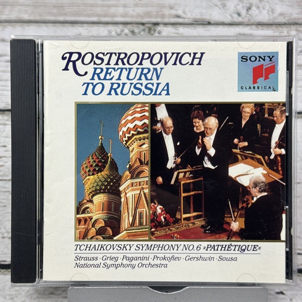 Rostropovich Return To Russia Tchaikovsky Symphony No 6 Sony Classical [1991 CD]